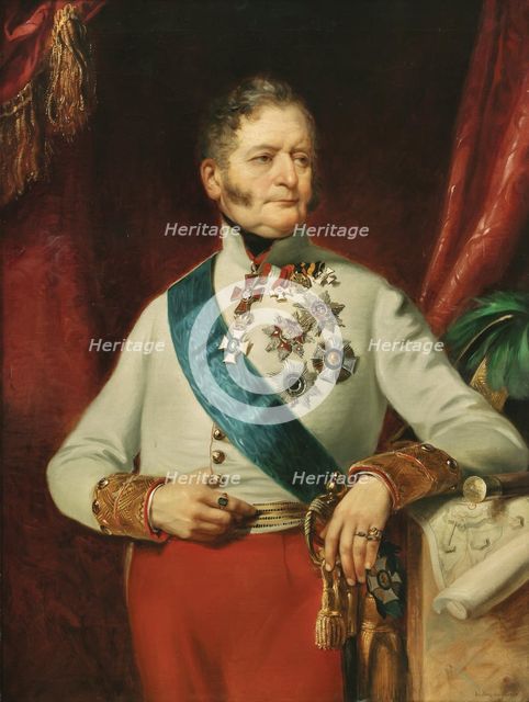 Portrait of Theodor, Count of Baillet von Latour (1780-1848), 1847. Creator: Neugebauer, Josef (1810-1895).