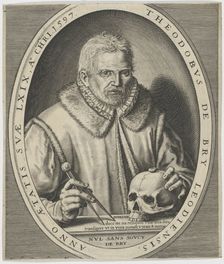Portrait of Theodor de Bry (1528-1598), ca. 1597. Creator: Bry, Johann Theodor de (1561-1623)