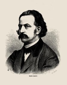 Portrait of Theodor Fontane (1819-1898) , 1860. Creator: Anonymous