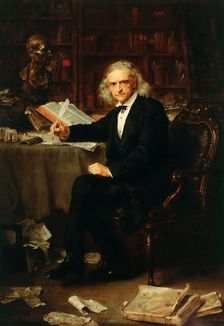 Portrait of Theodor Mommsen (1817-1903), 1881. Creator: Knaus, Ludwig (1829-1910)