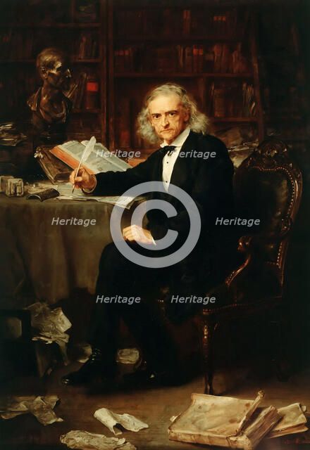 Portrait of Theodor Mommsen (1817-1903), 1881. Creator: Knaus, Ludwig (1829-1910).