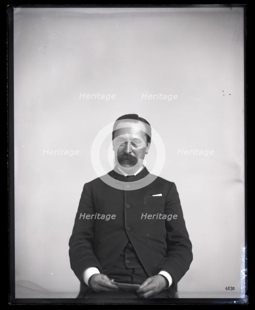 Portrait of Theodore Nicholas Gill (1837-1914), 1880s. Creator: United States National Museum Photographic Laboratory.