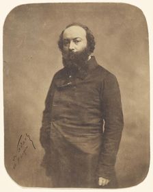 Portrait of Théodore Rousseau (1812-1867) , 1855-1859. Creator: Nadar, Gaspard-Félix (1820-1910)