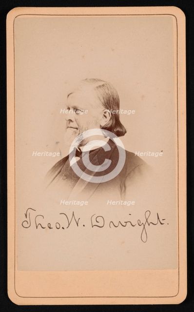 Portrait of Theodore William Dwight (1822-1892), Before 1892. Creator: Purdy & Frear.