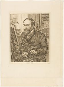 Portrait of Théophile Alexandre Steinlen, 1900/01. Creator: Pieter Dupont