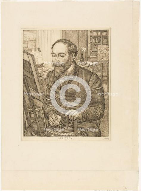 Portrait of Théophile Alexandre Steinlen, 1900/01. Creator: Pieter Dupont.