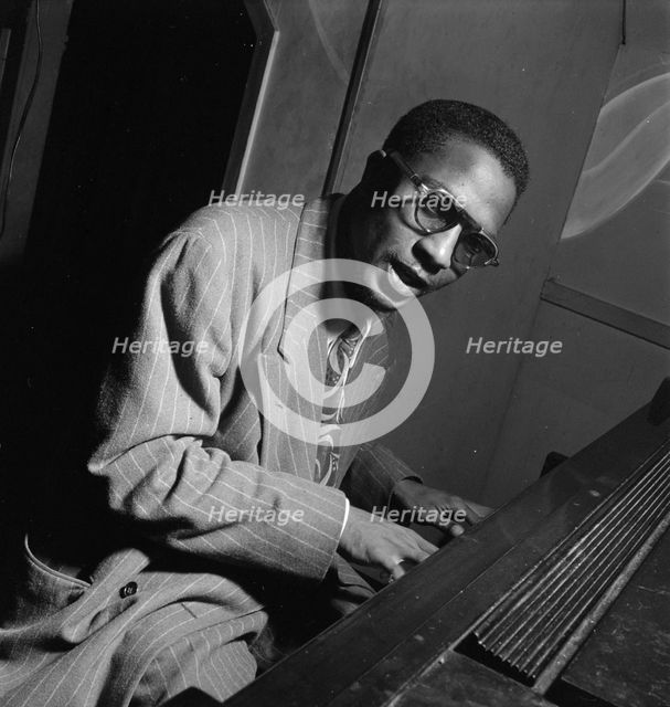 Portrait of Thelonious Monk, Minton's Playhouse, New York, N.Y., ca. Sept. 1947. Creator: William Paul Gottlieb.