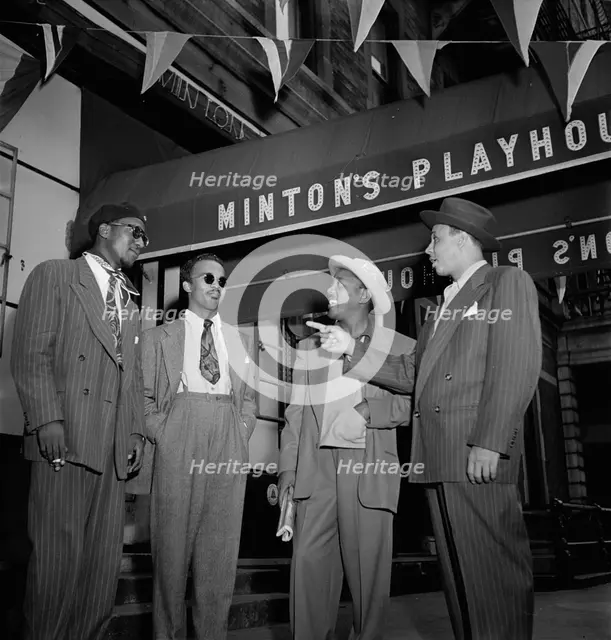 Portrait of Thelonious Monk, Howard McGhee, Roy Eldridge, and Teddy...Minton's Playhouse, N.Y., 1947 Creator: William Paul Gottlieb.