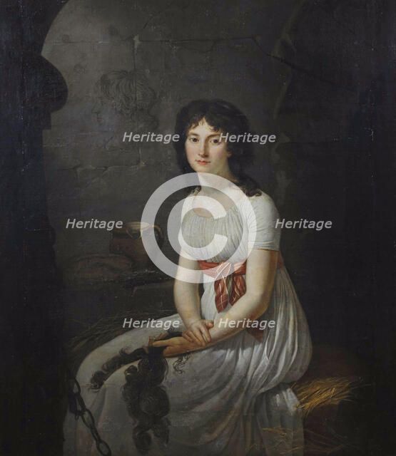 Portrait of Thérésa Tallien (1773-1835) in a cell in La Force Prison , 1796.