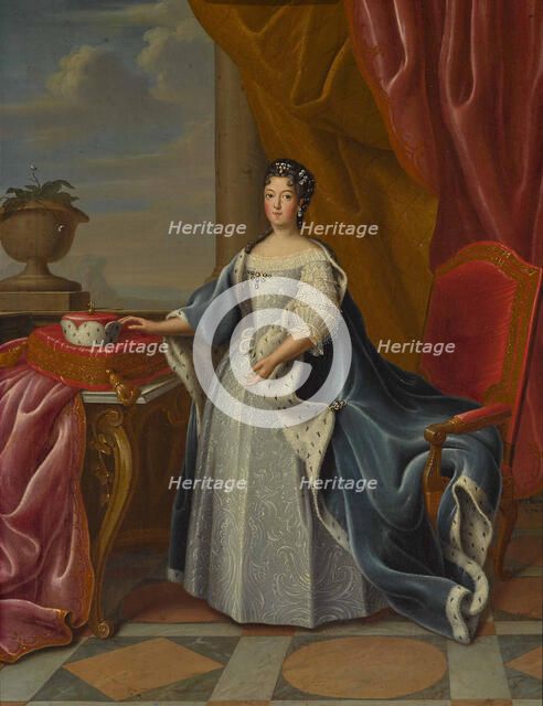 Portrait of Theresa Kunegunda Sobieska (1676-1730), Electress of Bavaria. Creator: Horemans, Peter Jacob (1700-1776).