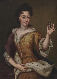 Portrait of Theresa Kunegunda Sobieska (1676-1730), Electress of Bavaria, End of 17th cen. Creator: Maingaud, Martin (1692-1706)