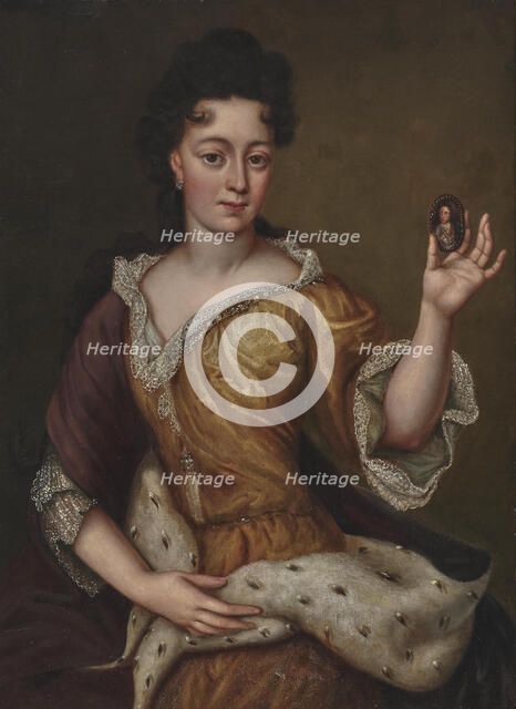 Portrait of Theresa Kunegunda Sobieska (1676-1730), Electress of Bavaria, End of 17th cen. Creator: Maingaud, Martin (1692-1706).