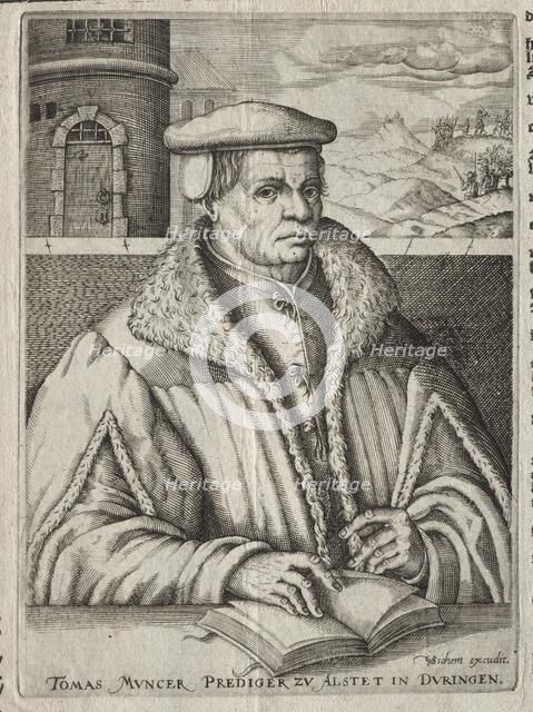 Portrait of Thomas Münzer, 1609. Creator: Christoffel van Sichem (Dutch, 1577-1658).