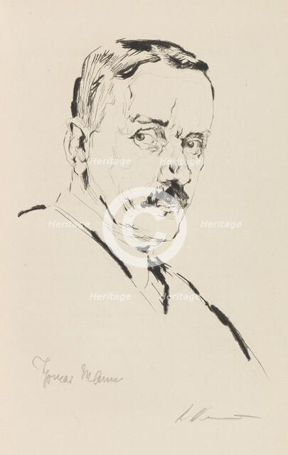 Portrait of Thomas Mann (1875-1955), 1924. Creator: Dannemann, Karl (1896-1945).