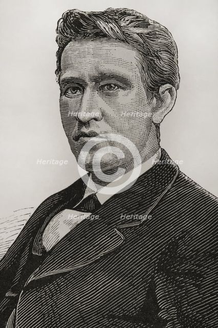 Portrait of Thomas Alva Edison, (1847-1931), American inventor, 1878. Portrait. Creators: Tomás Carlos Capuz, Unknown.
