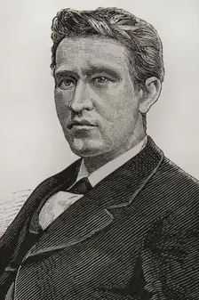 Portrait of Thomas Alva Edison, (1847-1931), American inventor, 1878. Portrait. Creators: Tomás Carlos Capuz, Unknown