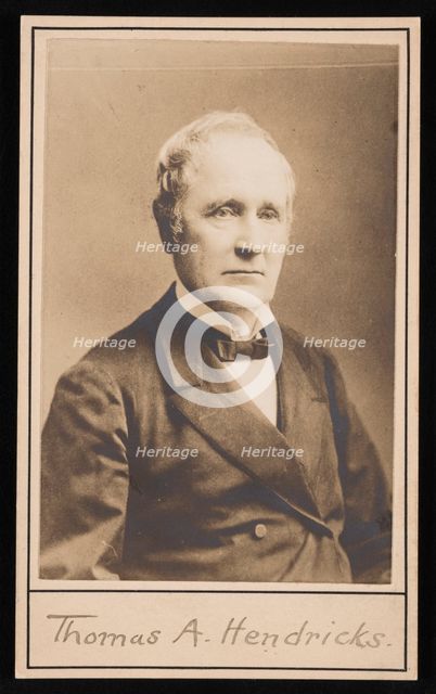 Portrait of Thomas Andrews Hendricks (1819-1885), Before 1885. Creator: Unknown.