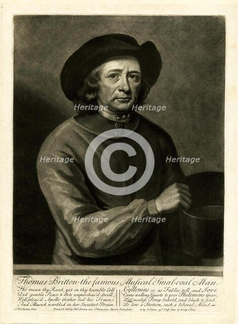 Portrait of Thomas Britton (1644-1714), after 1736. Creator: Simon, John (1675-1751).