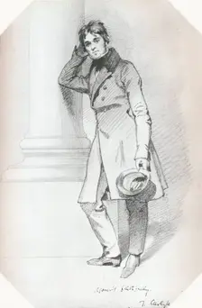 Portrait of Thomas Carlyle, historian and philosopher c1830. Artist: Daniel Maclise