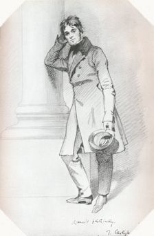 Portrait of Thomas Carlyle, historian and philosopher c1830. Artist: Daniel Maclise
