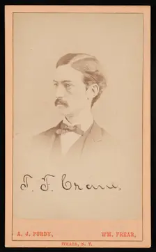 Portrait of Thomas Frederick Crane (1844-1927), Circa 1870s. Creator: Purdy & Frear