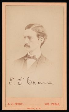 Portrait of Thomas Frederick Crane (1844-1927), Circa 1870s. Creator: Purdy & Frear