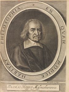 Portrait of Thomas Hobbes (1588-1679), 1642. Creator: Faithorne, William, the Elder (1616-1691)