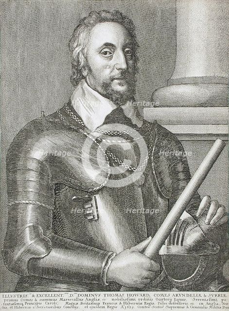 Portrait of Thomas Howard, Lord Arundel, 1646. Creator: Wenceslaus Hollar.