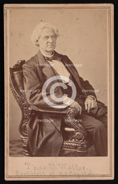 Portrait of Thomas Ustick Walter (1804-1887), Between 1866 and 1869. Creator: Alexander Gardner.