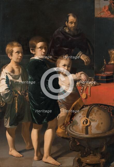 Portrait of Three Children and a Man, 1622. Creator: Thomas de Keyser.