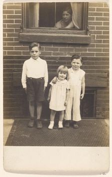 Portrait of three children, about 1926. Creator: John Frank Keith