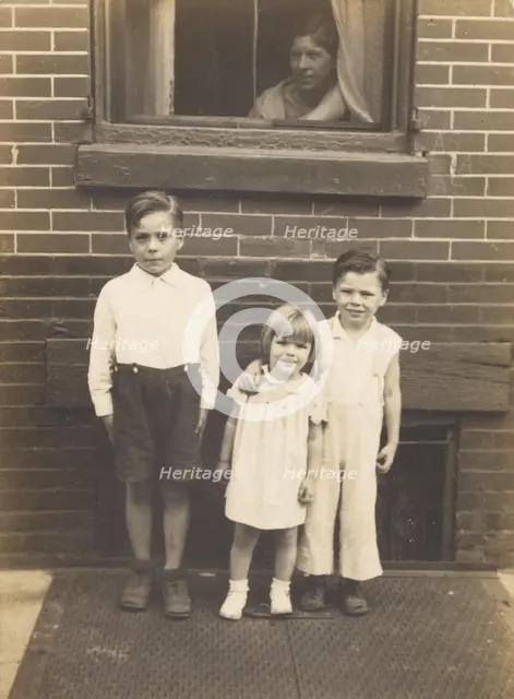 Portrait of three children, about 1926. Creator: John Frank Keith.