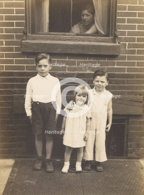 Portrait of three children, about 1926. Creator: John Frank Keith.
