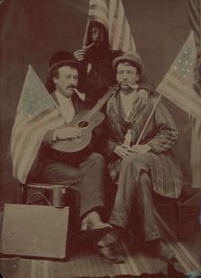Portrait of Three Men, c. 1860. Creator: Unknown