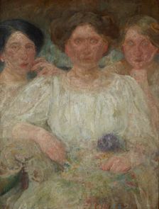 Portrait of Three Sisters, between 1909-1910. Creator: Olga Boznanska