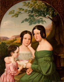 Portrait of Three Sisters from the Hausner Family, 1839. Creator: Tomasz Tyrowicz