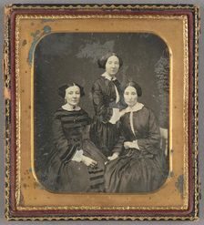 Portrait of Three Women, about 1850. Creator: Unknown