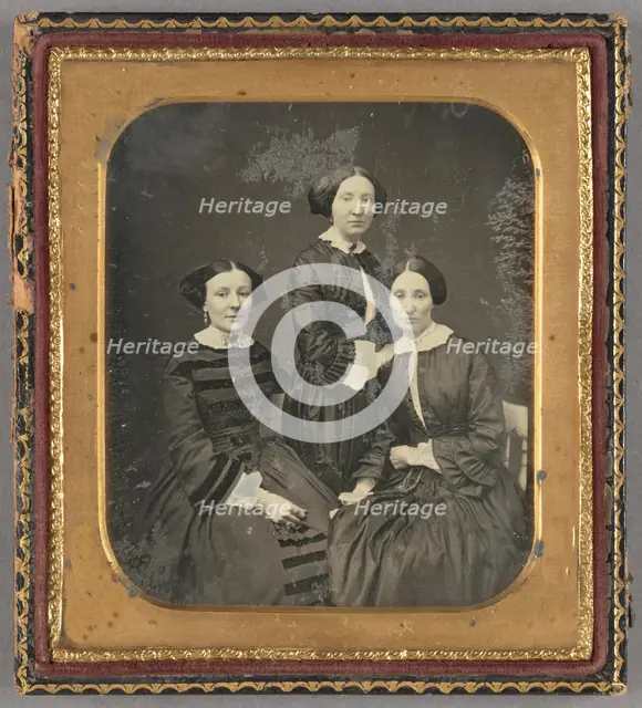 Portrait of Three Women, about 1850. Creator: Unknown.