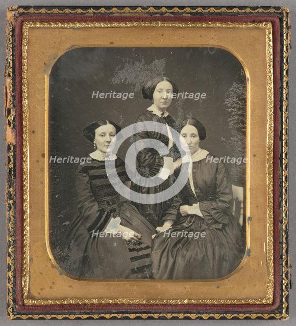 Portrait of Three Women, about 1850. Creator: Unknown.
