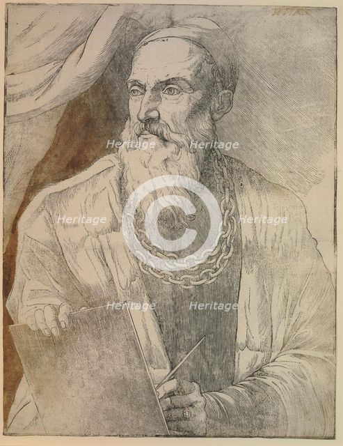 Portrait of Titian (1488-1576), c1550. Creator: Britto, Giovanni (active 1530-1550).