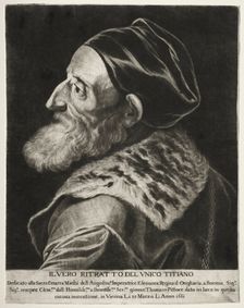 Portrait of Titian, 1661. Creator: Jan Thomas (Flemish, 1617-1678)