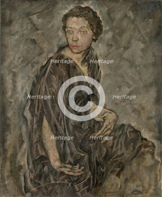 Portrait of Tilla Durieux, 1912. Creator: Max Oppenheimer.