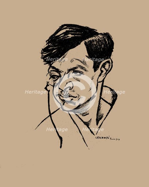 Portrait of Tristan Tzara (1896-1963), 1927. Creator: Tihanyi, Lajos (1885-1938).