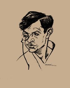 Portrait of Tristan Tzara (1896-1963), 1927. Creator: Tihanyi, Lajos (1885-1938)