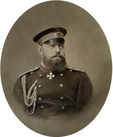 Portrait of Tsar Alexander III of Russia, early 1890s. Artist: Charles Bergamasco