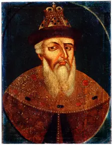 Portrait of Tsar Ivan IV the Terrible early 18th century. Artist: Anon