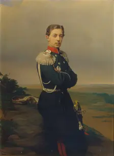 Portrait of Tsarevich Nicholas Alexandrovich of Russia (1843–1865). Artist: Zaryanko, Sergei Konstantinovich (1818-1870)