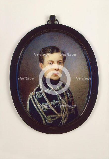 Portrait of Tsarevich Nicholas Alexandrovich of Russia (1843–1865), c. 1861. Artist: Rockstuhl, Alois Gustav (1798-1877)