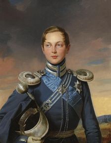Portrait of Tsarevich Alexander Nikolaevich of Russia (1818-1881). Creator: Stieler, Joseph Karl (1781-1858)