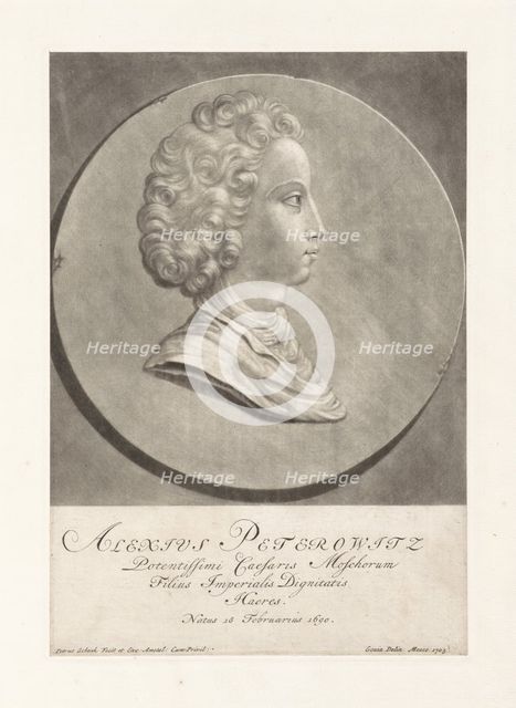 Portrait of Tsarevich Alexei Petrovich of Russia (1690-1718), 1713.